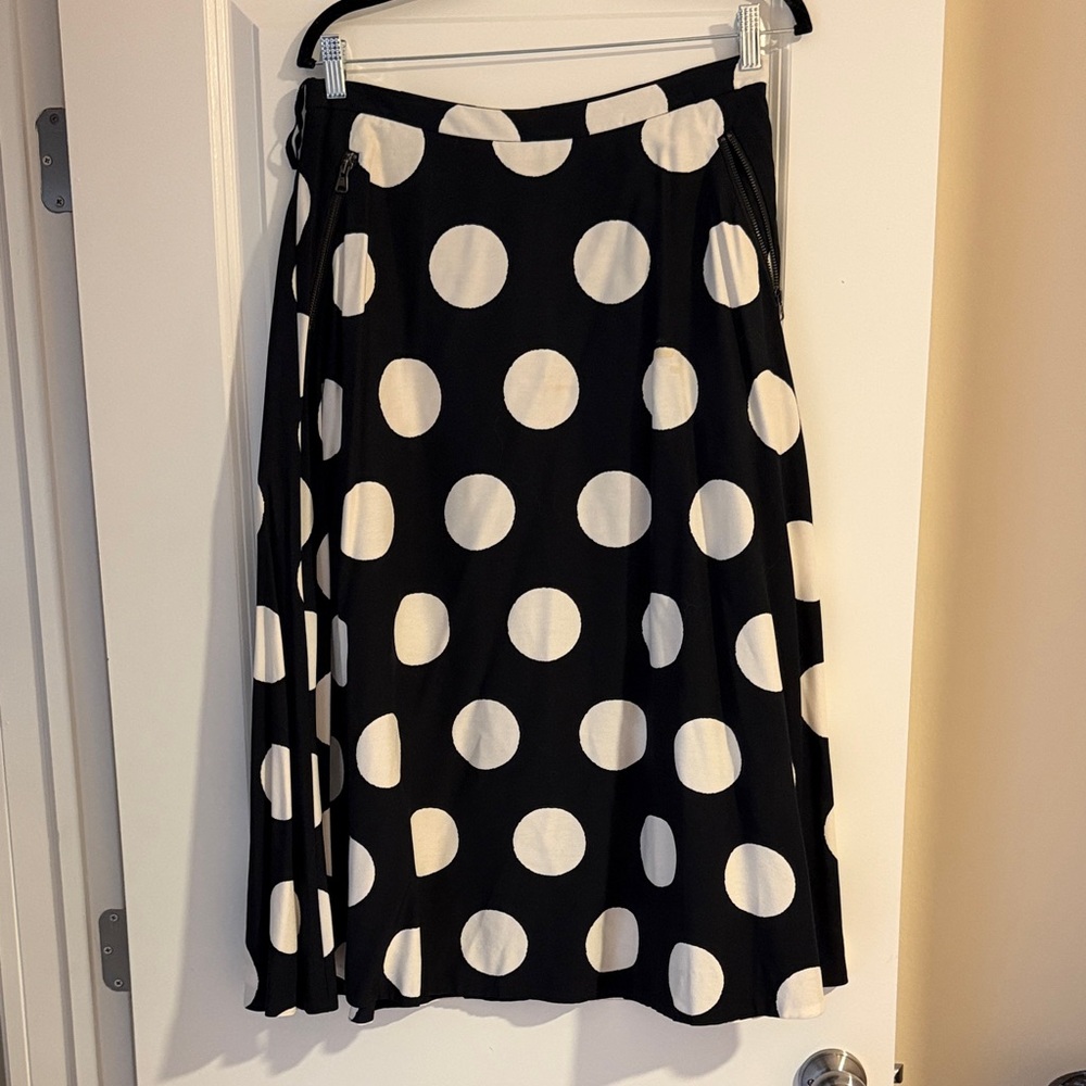 HD in Paris Black and White Polka Dot Skater Skirt